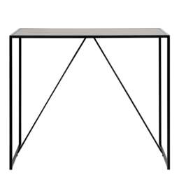 Seaford Black Metal Bar Table with Black Ash Top - thumbnail 2