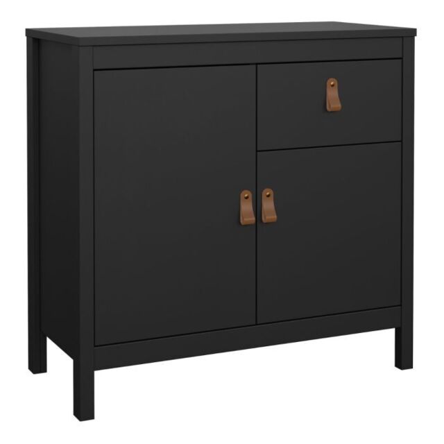 Barcelona Sideboard 2 Doors 1 Drawer in Matt Black - image 1
