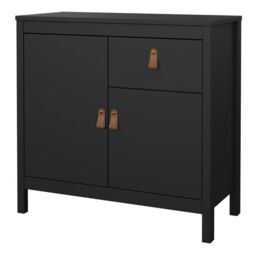 Barcelona Sideboard 2 Doors 1 Drawer in Matt Black - thumbnail 4