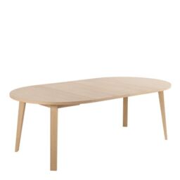 A-Line Round Extendable Dining Table in White Oak 120/220 x 120 x 75cm - thumbnail 2