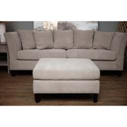 Vesper Taupe Ottoman Foot Stool – Modern Comfort & Style - thumbnail 3