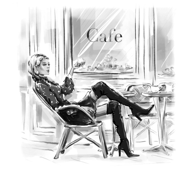 FS631 Lets catch up (black and white) - 40x40 / Chrome Venice / PLAIN