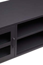 Stone Metal Media Unit – Black (Two Door) - thumbnail 3