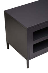 Stone Metal Media Unit – Black (Two Door) - thumbnail 4