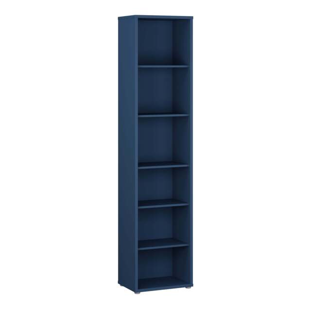 Alice Springs Tall Narrow Bookcase with 5 Shelves in Night Blue - image 1