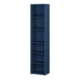 Alice Springs Tall Narrow Bookcase with 5 Shelves in Night Blue - thumbnail 3