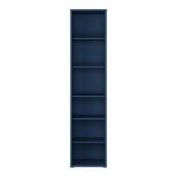 Alice Springs Tall Narrow Bookcase with 5 Shelves in Night Blue - thumbnail 2