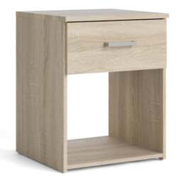 Space Package - Bedside 1 Drawer + Chest of 3 Drawers + Wardrobe with 2 Doors + 1 Drawer in Oak - thumbnail 2