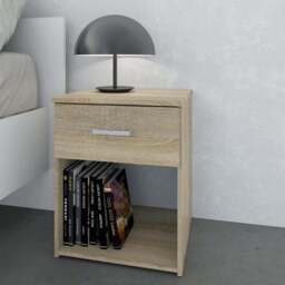 Space Package - Bedside 1 Drawer + Chest of 3 Drawers + Wardrobe with 2 Doors + 1 Drawer in Oak - thumbnail 4