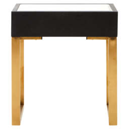 Ashford Faux Shagreen 1 Drawer Side Table - thumbnail 6
