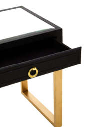 Ashford Faux Shagreen 1 Drawer Side Table - thumbnail 2