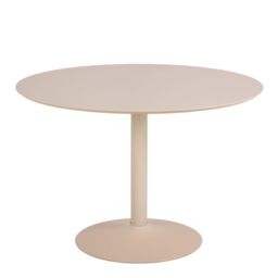 Ibiza Round Dining Table with Beige Top and Matt Beige Base 110x74cm - thumbnail 2