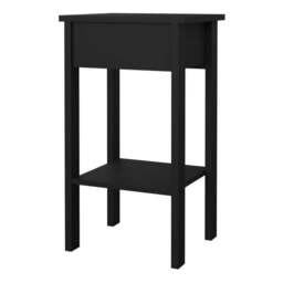Barcelona Bedside Table with 1 Drawer in Matt Black - thumbnail 4