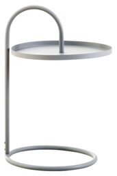 Wilmslow Side Table with Round White Top – Contemporary Side Table - thumbnail 1