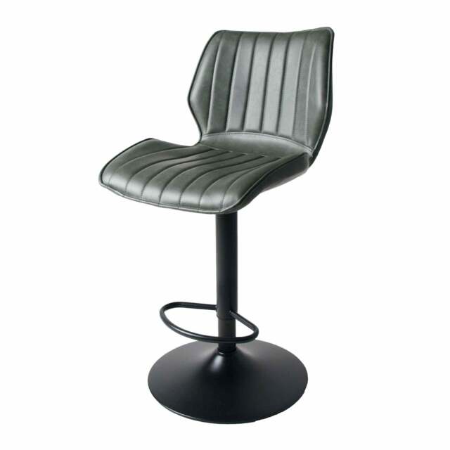 Junelle Gas Lift Bar Stool Vegan Leather Forest Green SET OF 2 - image 1