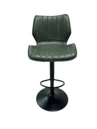 Junelle Gas Lift Bar Stool Vegan Leather Forest Green SET OF 2 - thumbnail 4