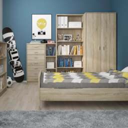 4 You Tall Narrow Bookcase in Sonama Oak - thumbnail 2
