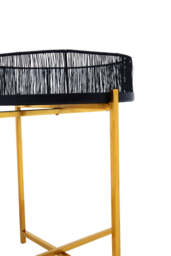 Deline Black Wire & Gold Frame Tables – Set of 2 - thumbnail 2