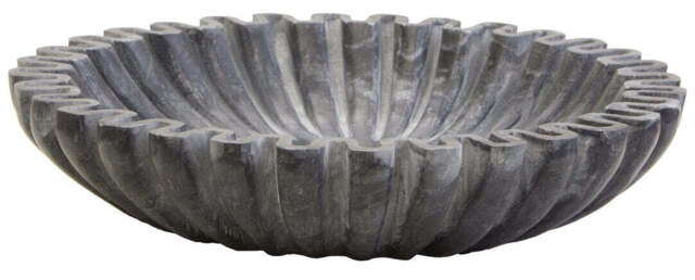 Suncrest Fluted Marble Bowl – Grey (Small) - image 1