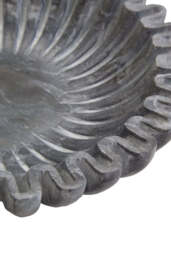 Suncrest Fluted Marble Bowl – Grey (Small) - thumbnail 2
