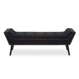 Galerie Fabric Bench – Black - thumbnail 1