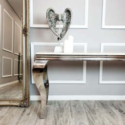 Louis Chrome Console Table – Elegant Modern Design, Available in Multiple Colours - thumbnail 3