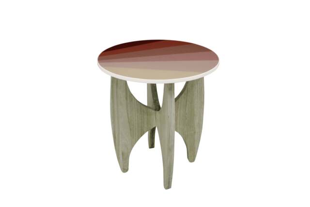 Keldrin Lamp Table - Pink Hues