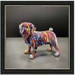 MD418 GRAFFITE BULL DOG - 40x40 / Silver Mirror / PLAIN - thumbnail 3
