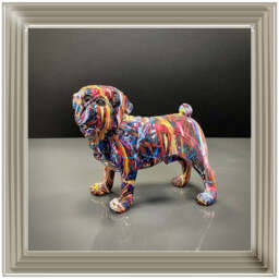 MD418 GRAFFITE BULL DOG - 40x40 / Silver Mirror / PLAIN - thumbnail 6