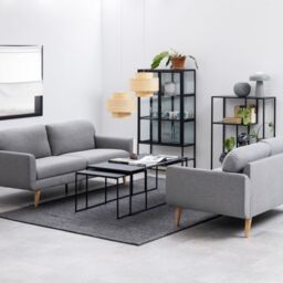 Infinity Square/Coffee Table Setin Matt Black Set of 3 - thumbnail 1