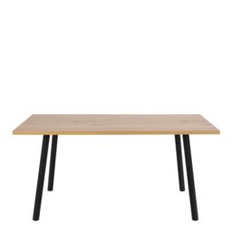 Cenny Dining Table in Oak & Black 160x75cm - thumbnail 3