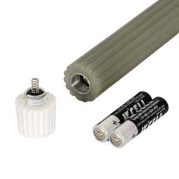 Earth-Friendly Glow: Sage Ribbed Taper LED Candles - thumbnail 3