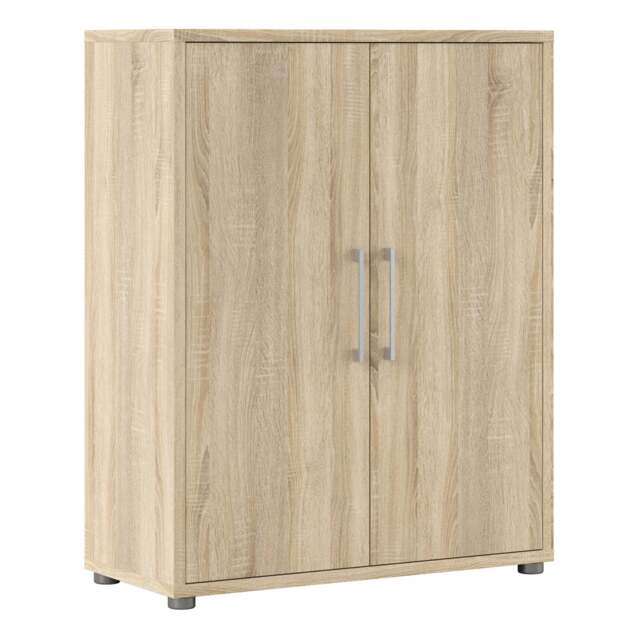 Prima Bookcase with 2 Shelves and 2 Doors in Oak - image 1