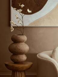 and Cotton Shell Coco Ravessa Bubble Mache Vase - thumbnail 6