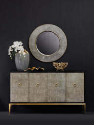 Langham Wall Mirror – Grey Shagreen Finish - thumbnail 2