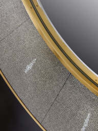 Langham Wall Mirror – Grey Shagreen Finish - thumbnail 3