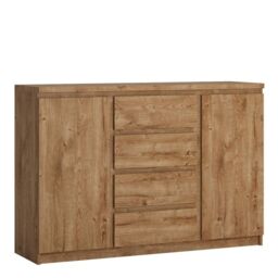Fribo 2 Door 4 Drawer Sideboard in Oak - thumbnail 5