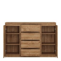 Fribo 2 Door 4 Drawer Sideboard in Oak - thumbnail 4