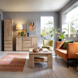 Fribo 2 Door 4 Drawer Sideboard in Oak - thumbnail 1