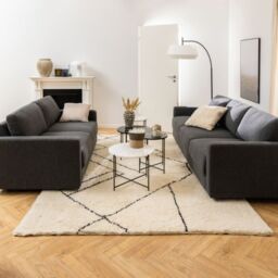 Avila Side Table with White Marble Top 52x40cm - thumbnail 3