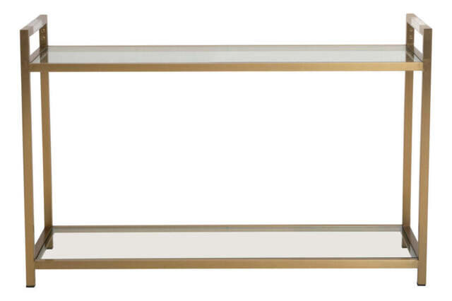 Dorking Matte Gold Console Table – Luxury Contemporary Hallway Table - image 1