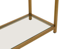Dorking Matte Gold Console Table – Luxury Contemporary Hallway Table - thumbnail 2