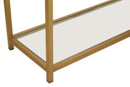 Dorking Matte Gold Console Table – Luxury Contemporary Hallway Table - thumbnail 3