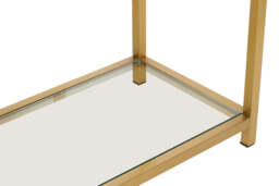 Dorking Matte Gold Console Table – Luxury Contemporary Hallway Table - thumbnail 4