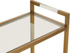 Dorking Matte Gold Console Table – Luxury Contemporary Hallway Table - thumbnail 5