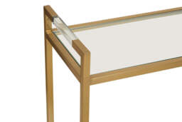 Dorking Matte Gold Console Table – Luxury Contemporary Hallway Table - thumbnail 6