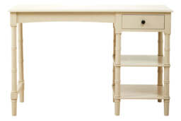 Elmwood Pine Desk in Antique Pearl Finish