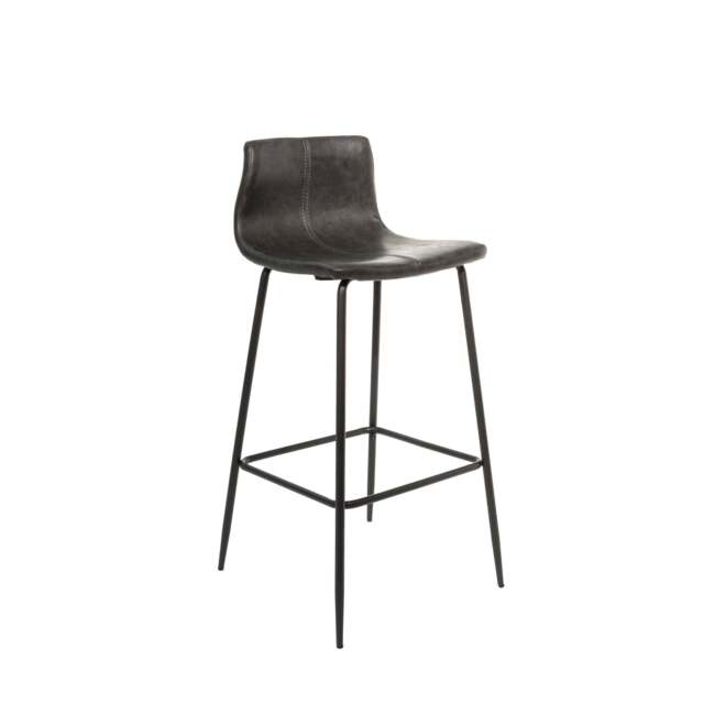 Kavira Barstool Vegan Leather Grey SET OF 2 - image 1
