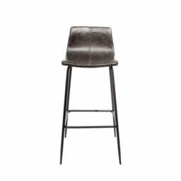 Kavira Barstool Vegan Leather Grey SET OF 2 - thumbnail 2