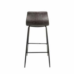 Kavira Barstool Vegan Leather Grey SET OF 2 - thumbnail 3
